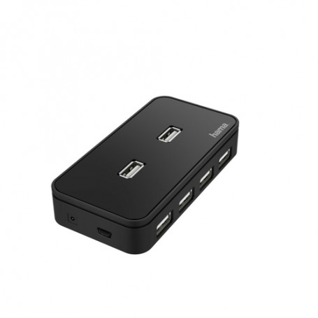 Hama 00200123 hub di interfaccia USB 2.0 480 Mbit/s Nero (00200123)