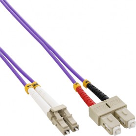 InLine LC/SC, 25 m cavo a fibre ottiche 2x LC 2x SC Porpora (88638P)