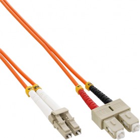 InLine 25m LC/SC 50/125µm cavo a fibre ottiche Arancione (88638)
