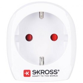 Skross Europe to USA adattatore per presa di corrente Tipo B Tipo C (Europlug) Bianco (186719)