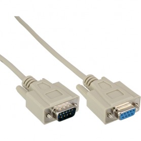 InLine Serial cable DB9 M/F 20m cavo seriale Beige male 9pin Sub D female 9pin Sub D (12214)