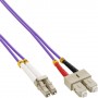InLine LC/SC, 7.5 m cavo a fibre ottiche 2x LC 2x SC Porpora (88647P)