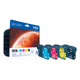 Brother LC-1100HY cartuccia d'inchiostro Originale Nero, Ciano, Magenta, Giallo (LC1100HYVALBPDR)