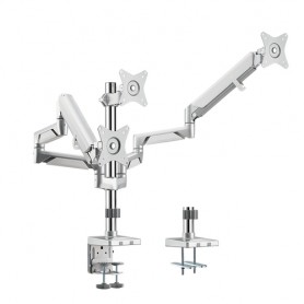 LogiLink BP0090 supporto da tavolo per Tv a schermo piatto 68,6 cm (27") Morsa Argento (BP0090)