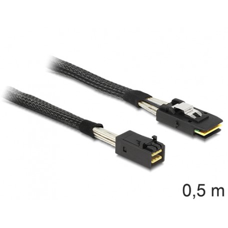 DeLOCK 83388 cavo Serial Attached SCSI (SAS) 0,5 m Nero (83388)