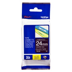 Brother TZe-355 nastro per etichettatrice Bianco su nero (TZ355)