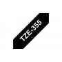 Brother TZe-355 nastro per etichettatrice Bianco su nero (TZ355)