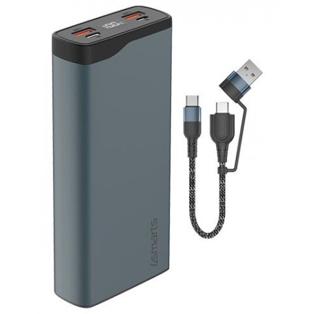 4smarts VoltHub Pro batteria portatile Polimeri di litio (LiPo) 10000 mAh Nero, Metallico (468777)