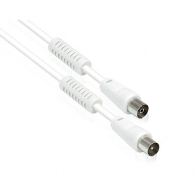 Alcasa S-PAK03 cavo coassiale 3 m F Bianco (S-PAK03)