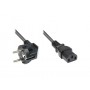 Alcasa 10m, F/C13 Nero Spina di alimentazione di tipo F Accoppiatore C13 (1500-10)