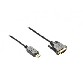 Alcasa DP-DVI2 cavo e adattatore video 2 m DVI DisplayPort Nero (DP-DVI2)
