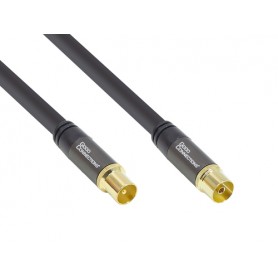 Alcasa GC-M2054 cavo coassiale 3 m Nero, Oro (GC-M2054)