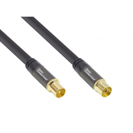Alcasa GC-M2054 cavo coassiale 3 m Nero, Oro (GC-M2054)