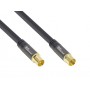 Alcasa GC-M2054 cavo coassiale 3 m Nero, Oro (GC-M2054)