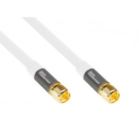 Alcasa GC-M2084 cavo coassiale RG-6/UL 3 m IEC Bianco (GC-M2084)