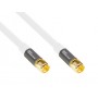 Alcasa GC-M2084 cavo coassiale RG-6/UL 3 m IEC Bianco (GC-M2084)