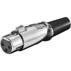 Goobay XLR 189-3 cavo di collegamento XLR FM Acciaio inossidabile (11223)