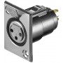 Goobay XLR 187-3 G cavo di collegamento XLR FM 3 pin Acciaio inossidabile (11973)