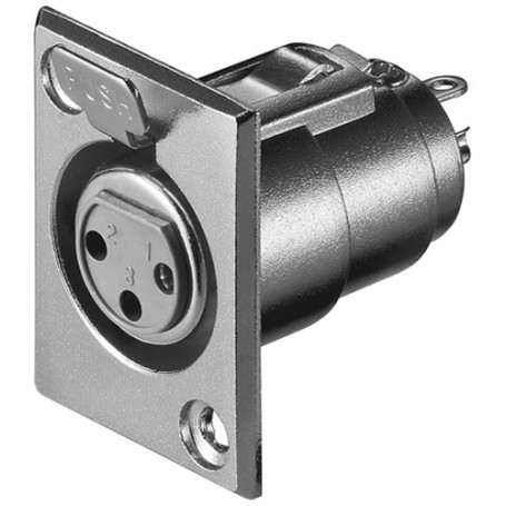 Goobay XLR 187-3 cavo di collegamento XLR FM Acciaio inossidabile (11221)