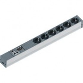 Bachmann BlueNet BN2000 unità di distribuzione dell'energia (PDU) 6 presa(e) AC 1U Nero, Argento (329.3009)