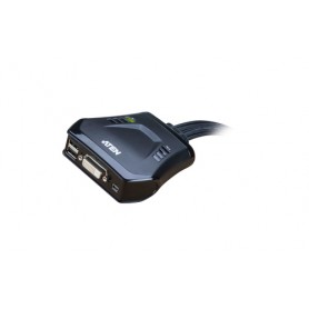 Aten Switch KVM cavo USB DVI a 2 porte con selettore porta remota (CS22D-AT)