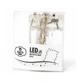 FILO DI RAME ARGENTATO 40 LED (2673)