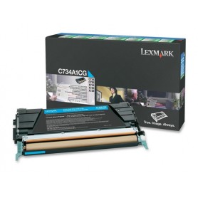 Lexmark C734A1CG cartuccia toner 1 pz Originale Ciano (C734A1CG)