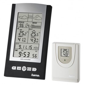 Hama EWS-800 Nero, Argento LCD Batteria (00186355)