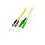 Alcasa 2m E2000(APC)-ST cavo a fibre ottiche E-2000 (APC) OS2 Giallo (LW-702EAT)