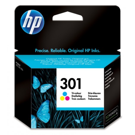 HP 301 Tri-color Original Ink Cartridge cartuccia d'inchiostro 1 pz Resa standard Ciano, Magenta, Giallo (CH562EE#UUS)