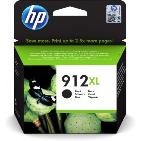 HP 912XL High Yield Black Original Ink Cartridge cartuccia d'inchiostro 1 pz Resa elevata (XL) (3YL84AE#BGX)