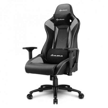 Sharkoon ELBRUS 3 Sedia per gaming universale Seduta imbottita Nero, Grigio (4044951027422)
