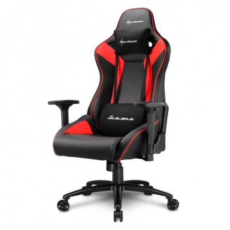 Sharkoon ELBRUS 3 Sedia per gaming universale Seduta imbottita Nero, Rosso (4044951027224)