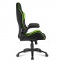 Sharkoon Elbrus 1 Sedia per gaming universale Seduta imbottita Nero, Verde (4044951027644)