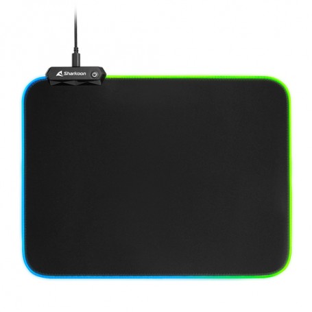 Sharkoon 1337 RGB V2 Gaming Mat Tappetino per mouse per gioco da computer Nero (4044951029976)