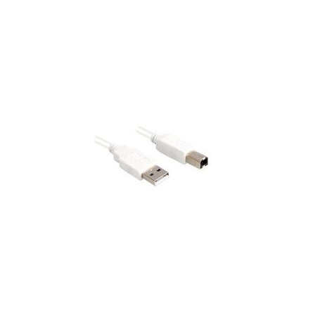 Sharkoon 0.5m, USB2.0-A/USB2.0-B cavo USB USB A USB B Bianco (4044951015344)