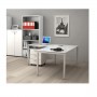 SCRIVANIA- GAMBA MET.140X80 BIANCA (662/3)