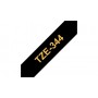 Brother TZe-344 nastro per etichettatrice Oro su nero (TZE344)