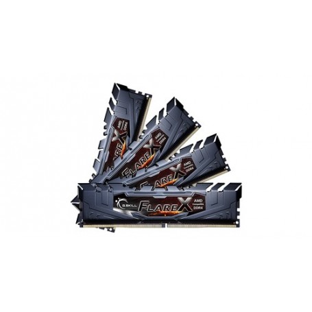 G.Skill Flare X (for AMD) F4-3200C14Q-64GFX memoria 64 GB 4 x 16 GB DDR4 3200 MHz (F4-3200C14Q-64GFX)