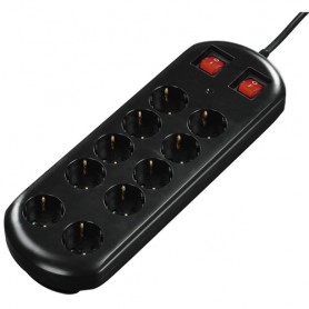 Hama 00137253 protezione da sovraccarico Nero, Blu 10 presa(e) AC 230 V 2 m (137253)