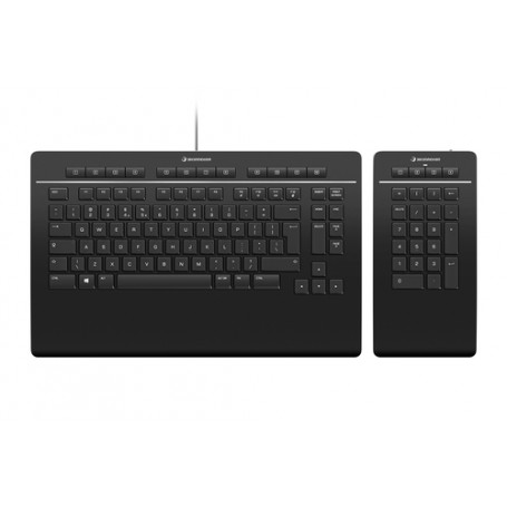 3Dconnexion Keyboard Pro with Numpad tastiera USB + RF Wireless + Bluetooth QWERTZ Tedesco Nero (3DX-700091)