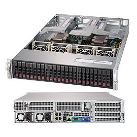 Supermicro SYS-2029U-TR4T sistema barebone per server Intel® C621 LGA 3647 (Socket P) Armadio (2U) Nero (SYS-2029U-TR4T)