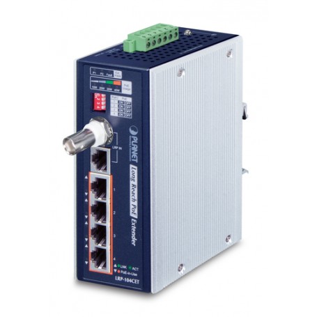 PLANET LRP-104CET moltiplicatore di rete Trasmettitore di rete Blu, Bianco 10, 100 Mbit/s (LRP-104CET)