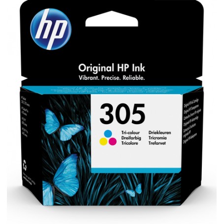 HP 305 Tri-color Original Ink Cartridge cartuccia d'inchiostro 1 pz Resa standard Ciano, Magenta, Giallo (3YM60AE)