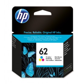 HP 62 Tri-color Original Ink Cartridge cartuccia d'inchiostro 1 pz Resa standard Ciano, Magenta, Giallo (C2P06AE)