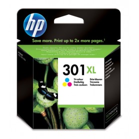 HP 301XL High Yield Tri-color Original Ink Cartridge cartuccia d'inchiostro 1 pz Resa elevata (XL) Ciano, Magenta, Gia (CH564EE)