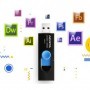 ADATA UV320 unità flash USB 128 GB USB tipo A 3.2 Gen 1 (3.1 Gen 1) Nero, Blu (AUV320-128G-RBKBL)