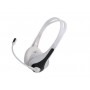 CUFFIA C/MICROFONO 3,5MM BK/WH SMARTPHONE/TABLET ADJ (780-00048)