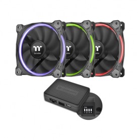 VENTOLA RIING 14 RGB RADIATOR PACK 3 VENTOLE 140MM (CL-F051-PL14SW-A)