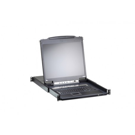 ATEN Switch KVM over IP LCD PS/2-USB VGA a binario singolo a 8 porte per 1 accesso condiviso locale/remoto (CL5708IN-ATA-XG)